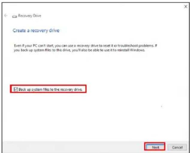 ACER TravelMate Spin B3 - 6.Wählen Sie [Create a recovery drive] - 2