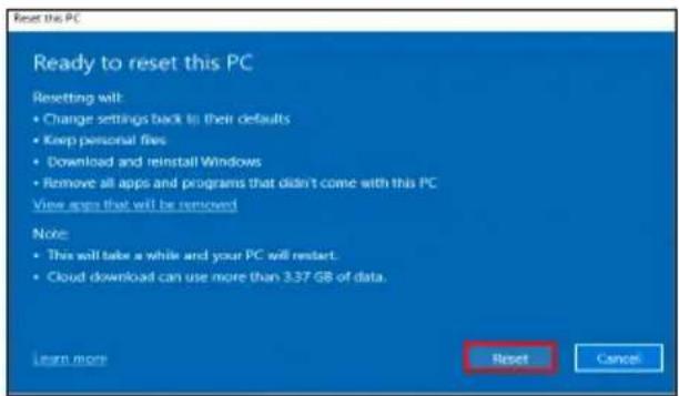 ACER TravelMate Spin B3 - Diesen PC zurücksetzen und Dateien behalten - 7