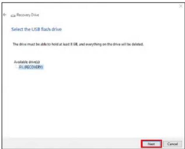 ACER TravelMate Spin B3 - 6.Wählen Sie [Create a recovery drive] - 3