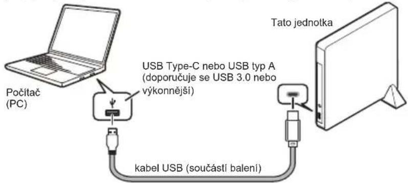 Počítač (PC) USB Type-C nebo USB typ A (doporučuje se USB 3.0 nebo výkonnější) kabel USB (součástí balení) Tato jednotka