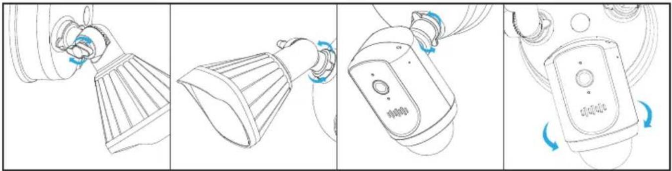 SWANN Floodlight Security System - Ajustements de l'angle - 1