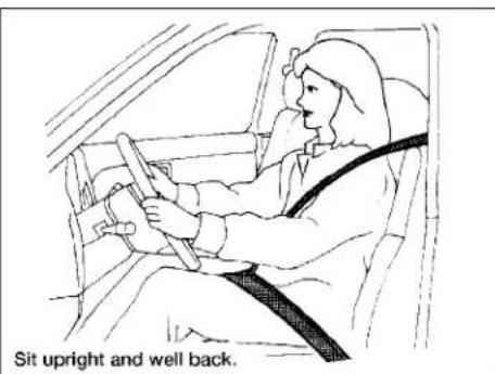Sit upright and well back.