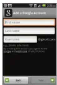 Add a Google Account First name Last name Username: @gmail.com e.g., Smith, cafe.Smith By creating this account you agree to the register as an important role? Please check. Back Next