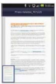 Screenshot of a mobile app interface displaying a news article with multiple paragraphs and a small embedded image.
