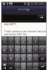 Go to Page 642-0077. * AT&T products and services are pris and not by AT&T Inc. ( ) 1 2 3 - - € 5 4 5 6 * / % F / 8 9 - - ABC . 0 . -