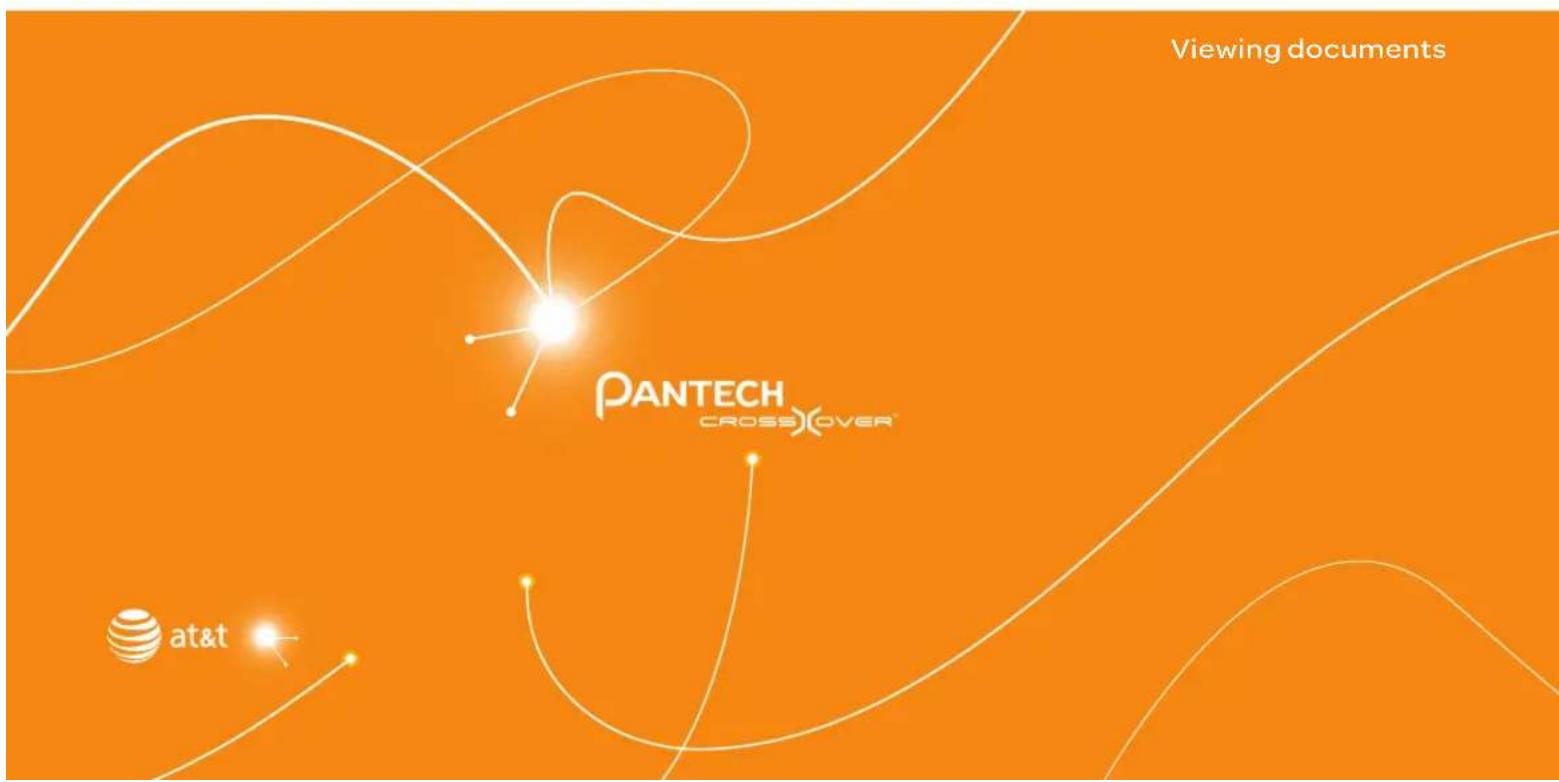 Viewing documents PANTECH CROSSOVER™ at&t