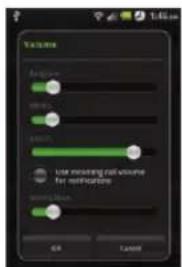 Volume Volume User meaning call volume for notifications Volume 2000 OK Cancel