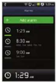 + Add alarm 1:29 AM 8:30 AM 9:00 AM 1:29 AM