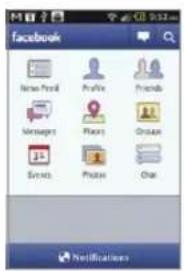 Facebook News Print Profile Friends Messages Places Groups Services Photos Chat Notifications