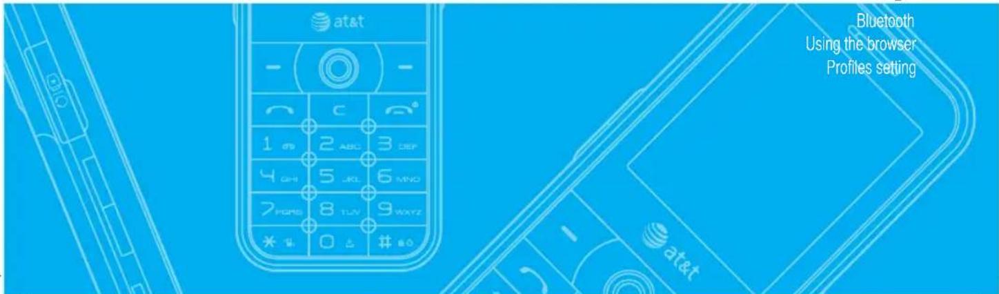 at&t Bluetooth Using the browser Profiles setting