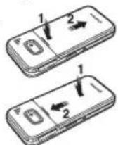 PANTECH C630 - Installing/removing SIM card and battery - 1
