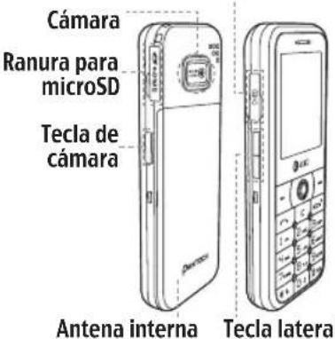 Cámara Ranura para microSD Tecla de cámara Antena interna Tecla lateral