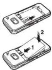 PANTECH C630 - Installing/removing SIM card and battery - 2