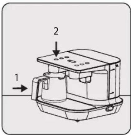 BEKO TKM8961B - Pentru a umple pompa și sistemul de alimentare cu apă și pentru a elimina aerul din sistem: - 1