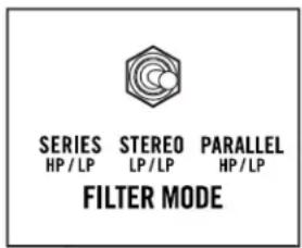 SERIES STEREO PARALLEL HP/LP LP/LP HP/LP FILTER MODE