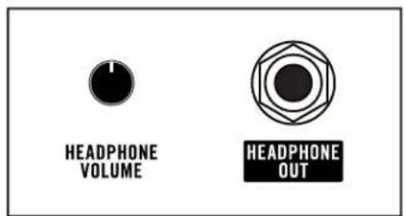 HEADPHONE VOLUME HEADPHONE OUT