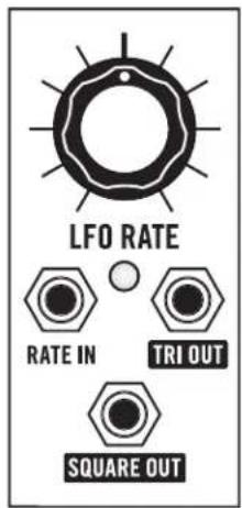 LFO RATE RATE IN TRI OUT SQUARE OUT