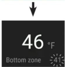 46 °F Bottom zone 41