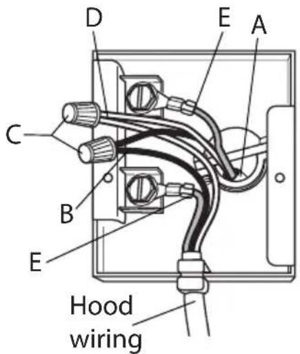 D E A C B E Hood wiring