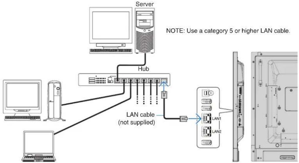 NEC MultiSync V554Q - Connecting to a Network - 1