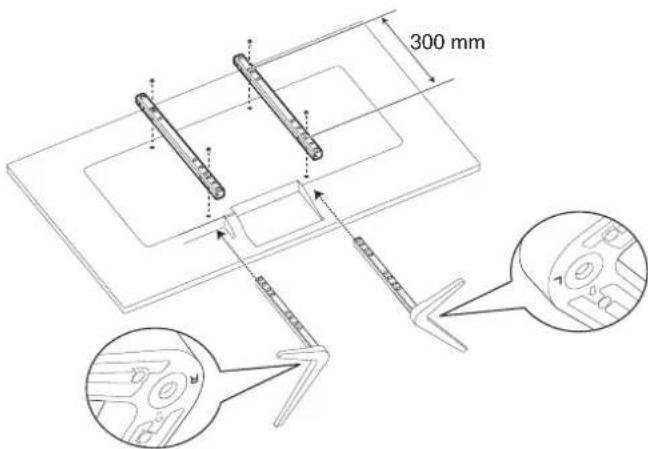NEC MultiSync V554Q - Installing and Removing the Optional Table Top Stand - 1