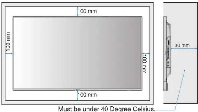 NEC MultiSync V554Q - Ventilation Requirements - 1