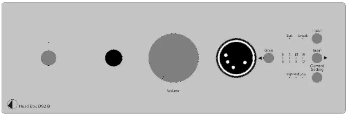 Volume Gain Bal. Unbal. Input 6 9 15 18 Gain 0 3 9 12 Current Setting High Mid Low Head Box DS2 B