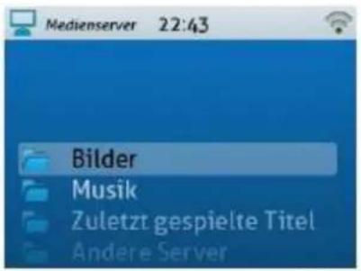 Medienserver 22:43 Bilder Musik Zuletzt gespielte Titel Andere Server