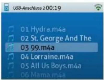 USB-Anschluss 200:19 01 Hydra.m4a 02 St. George And The 03 99.m4a 04 Lorraine.m4a 05 All Us Boys.m4a 06 Mama.m4a