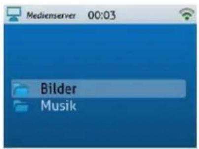 Medienserver 00:03 Bilder Musik