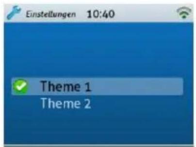 Einstellungen 10:40 Theme 1 Theme 2