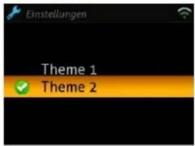 Einstellungen Theme 1 ✓ Theme 2