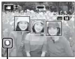 Black-and-white photo editing interface showing three facial photos with camera settings and time display
