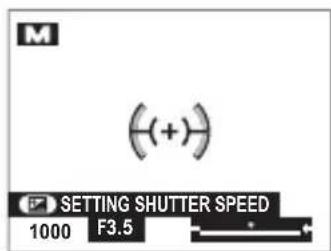 M SETTING SHUTTER SPEED 1000 F3.5