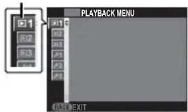 PLAYBACK MENU 1 2 3 4 5 6 EXIT