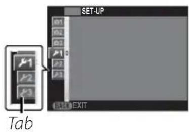 SET-UP Tab EXIT
