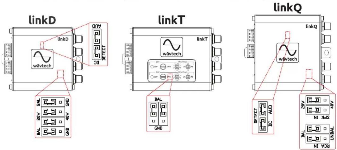Wāvtech link2 - Jumper Locations by Model - 1