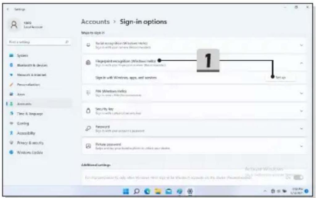 MSI Summit E14 - Windows Hello Fingerabdruck einrichten - 1