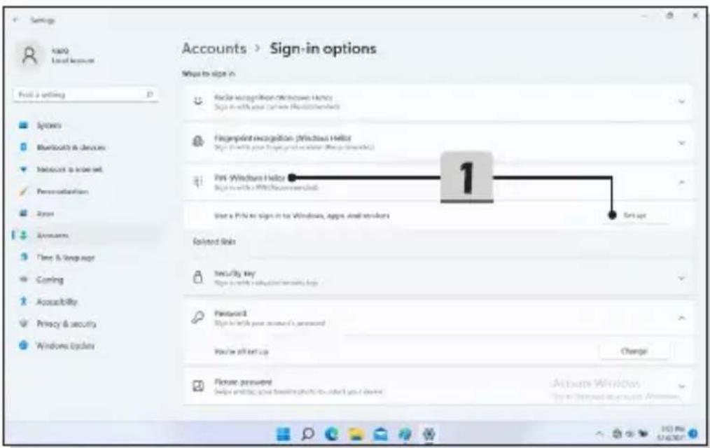 MSI Summit E14 - Windows Hello PIN eingeben - 1
