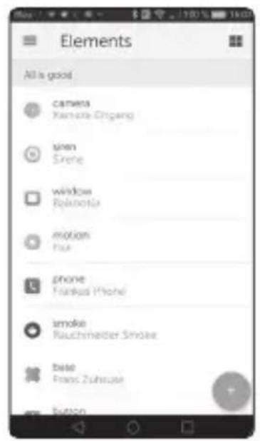 Elements All is good camers Kamette Dingang sinen Sirene windows Rabinota motion pair phone Frankus Phone smoke Rauchmeister Smoke base Franc Zuhouse button