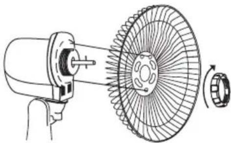 BLACK & DECKER FS1610 - Fitting the fan blade and guard - 3