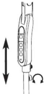 BLACK & DECKER FS1610 - Adjusting the height of the fan - 1