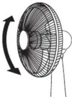 BLACK & DECKER FS1610 - Adjusting the angle of the fan - 1