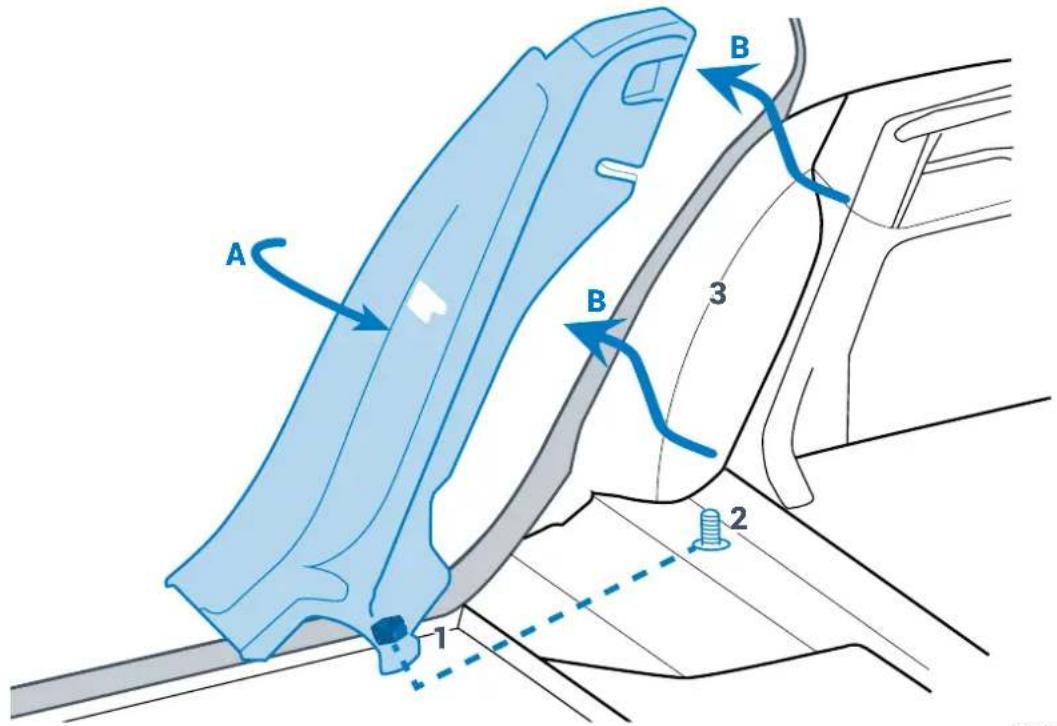AUDISON Prima APSP G6 - Removing the right rear wheelhouse cover (5-door version) - 3