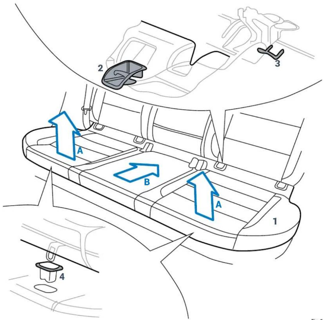 AUDISON Prima APSP G6 - Removing the rear seat (Fig. 3 point 1) - 1