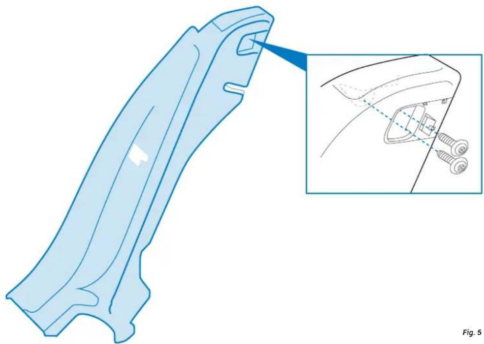 AUDISON Prima APSP G6 - Removing the right rear wheelhouse cover (5-door version) - 2