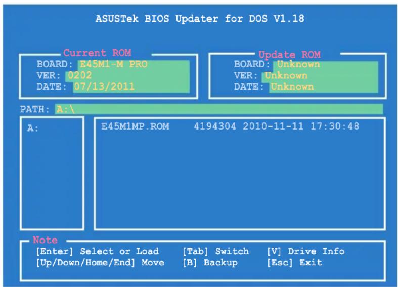 ASUS E45M1-M Pro - Updating the BIOS file - 1