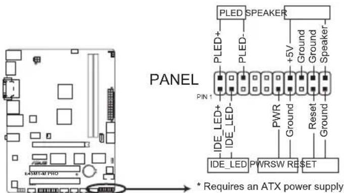 ASUS E45M1-M Pro - System panel connector (20-8 pin PANEL) - 1