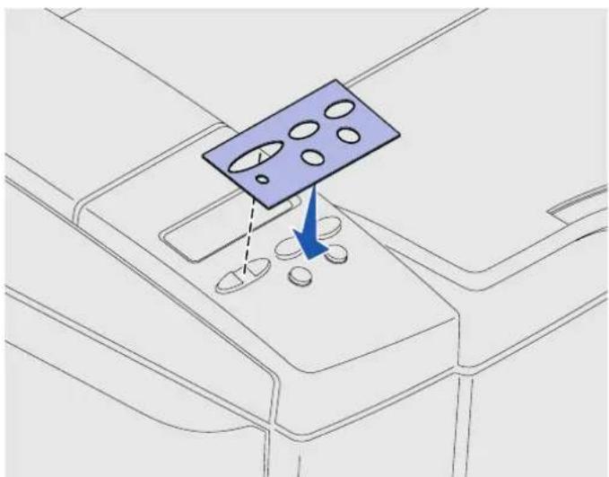 LEXMARK C510 - Col·loqueu la plantilla del quadre de comandament - 1