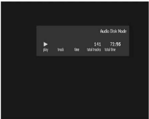 Audio Disk Mode play track time 141 72:56 total tracks total time